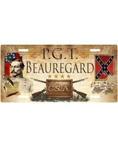 Pierre G.T. Beauregard car tag